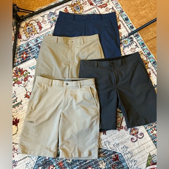 Greg Norman Collection Other - Men's Greg Norman Casual Flat-Front Shorts - Khaki, Black, Navy Lot of 6 pair